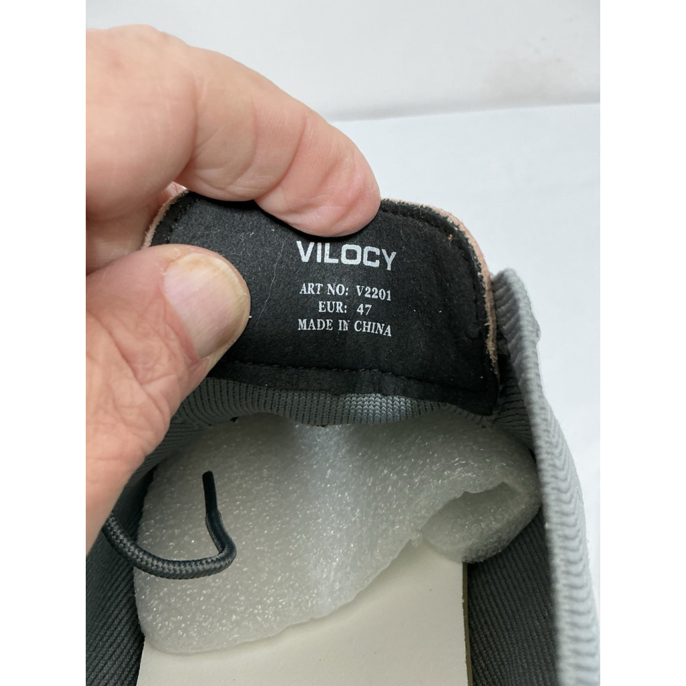 Men’s NWOT Vilocy Lace Up Oxford Sneakers Gray Size Eu 47 Us 12.5 Gray/brown - Picture 6 of 8